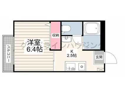 レーベンスガルテン(1K/2階)の間取り写真