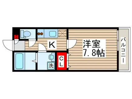 リブリ・えまいゆ(1K/2階)の間取り写真