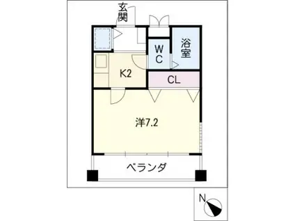シガヤビル(1K/5階)の間取り写真