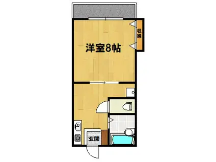 メゾンクラージュ(1DK/3階)の間取り写真