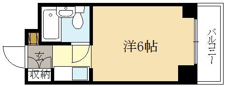 メゾンキク(1K/3階)の間取り写真