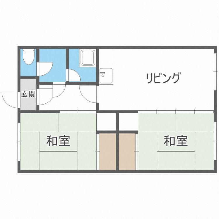 ノースライト31(2LDK/3階)の間取り写真