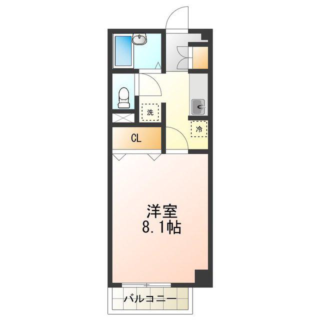 フローレスハタ(1K/2階)の間取り写真
