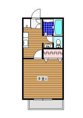 京急本線 金沢八景駅 徒歩6分 2階建 築28年(1K/1階)の間取り写真