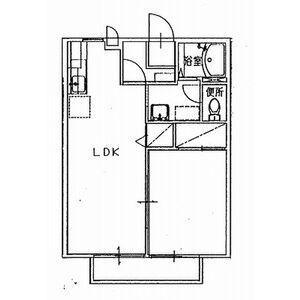 フォルトゥーナ今泉(1LDK/2階)の間取り写真