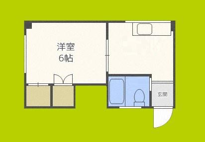 翠連マンション(1K/3階)の間取り写真