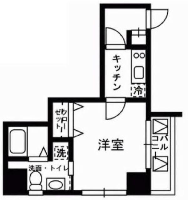 レジディア中野(1K/3階)の間取り写真