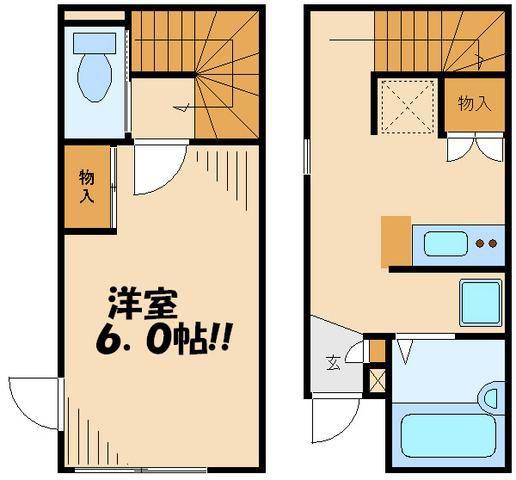 レオネクストスクルト(1K/2階)の間取り写真