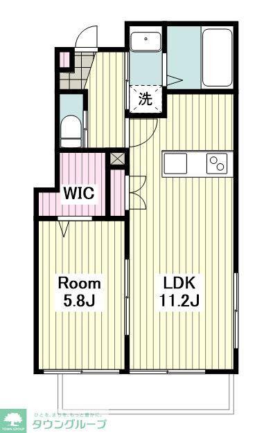 グラン メール(1LDK/2階)の間取り写真