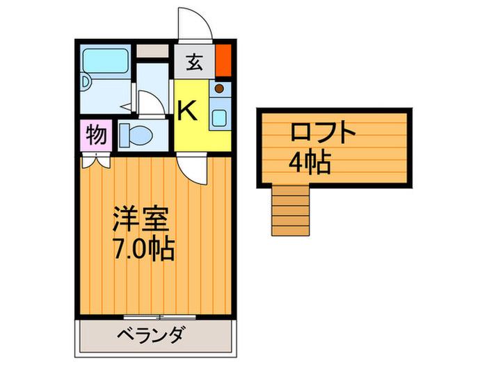 エステ-ト明和II(1K/2階)の間取り写真