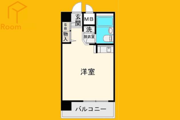 シャルマン中野坂上(ワンルーム/3階)の間取り写真