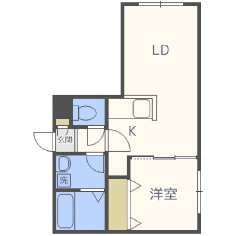 アーバン福住駅前(1LDK/4階)の間取り写真