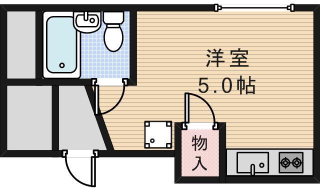 コスタ文の里(ワンルーム/5階)の間取り写真