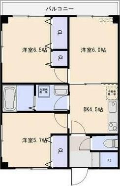 メゾンヨシザワ(3DK/2階)の間取り写真