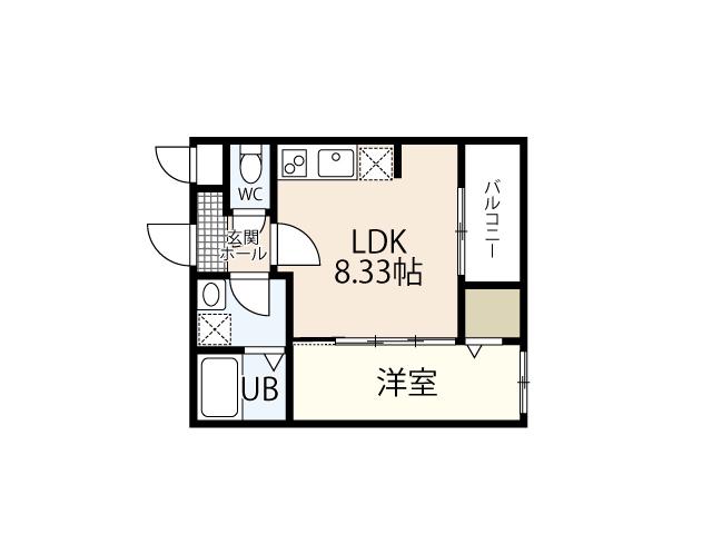 スマイルレジデンス廿日市本町(1LDK/3階)の間取り写真