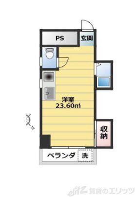 ニューシャトレーマンション(1K/4階)の間取り写真
