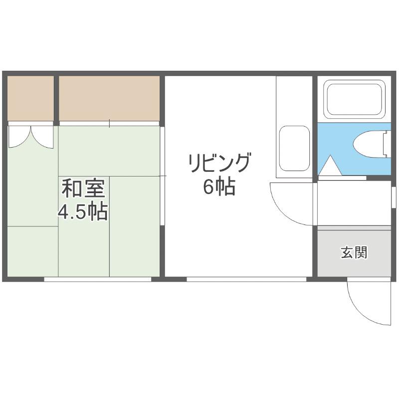 コーポカトレア(1DK/3階)の間取り写真