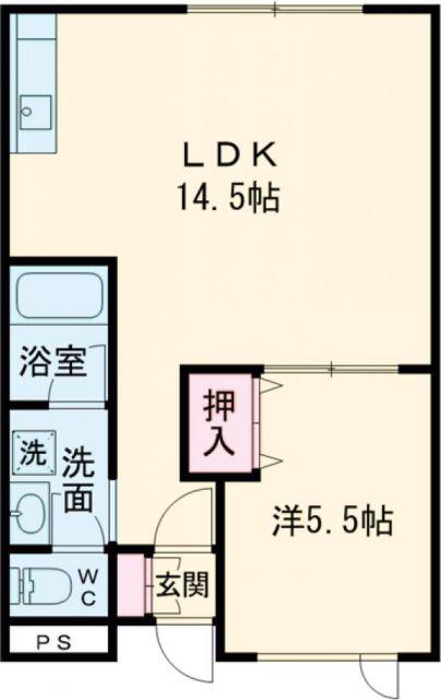 アーバンパレス214(1LDK/1階)の間取り写真