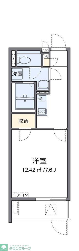 クレイノミオラコート(1K/1階)の間取り写真