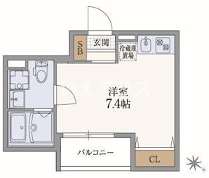 サンクラッソ神戸山手(ワンルーム/2階)の間取り写真