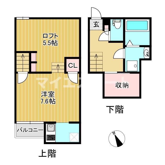 ADC松江BASE(1K/1階)の間取り写真