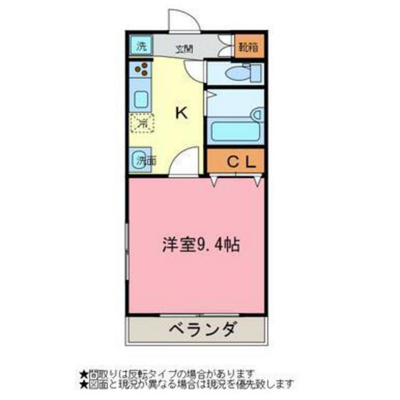 アンジュM(1K/3階)の間取り写真