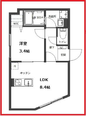 ディースタイル西巣鴨(1LDK/1階)の間取り写真