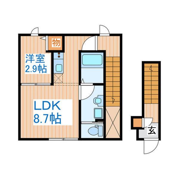 アイ・ウィステリア本塩竈(1LDK/2階)の間取り写真