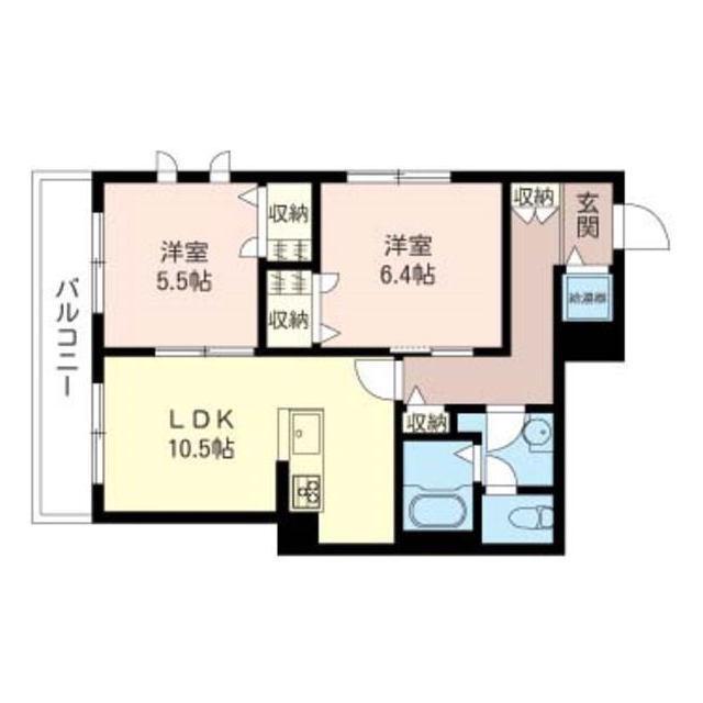プランシール宮前(2LDK/2階)の間取り写真