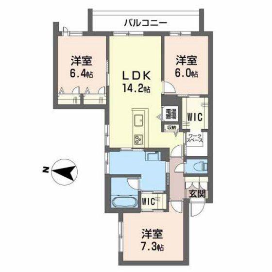 メゾン・メイ(3LDK/2階)の間取り写真