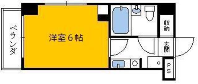 クリオ川崎東2番館(1K/3階)の間取り写真