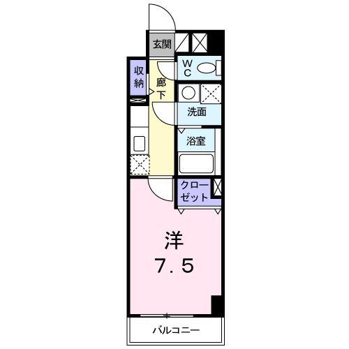 LONG HOUSEII(1K/3階)の間取り写真