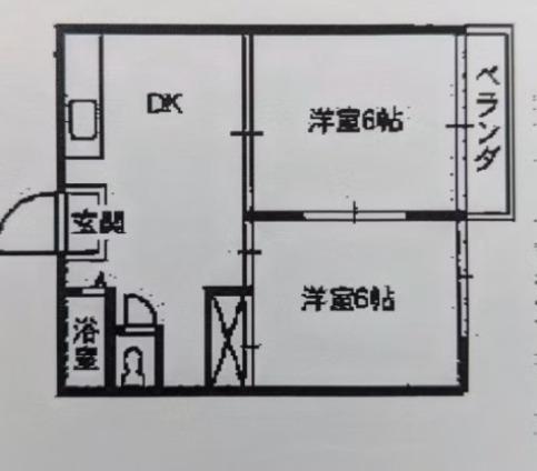 メゾンシーサイド(2DK/1階)の間取り写真