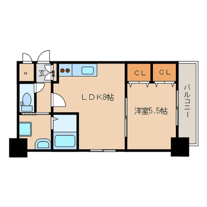 FUSHI BLD(1LDK/6階)の間取り写真