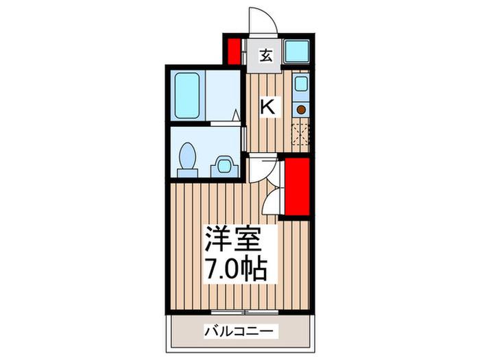 JCアベニューみずほ台(1K/3階)の間取り写真