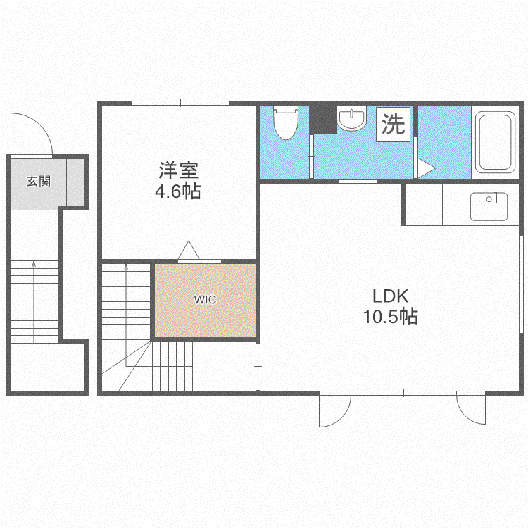 PREMIERE(1LDK/2階)の間取り写真