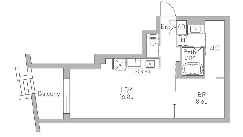 GRANDUO代沢5(1LDK/B1階)の間取り写真