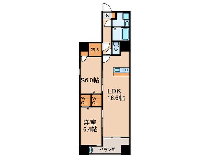 TAIWA ARUN YODOYABASHI(1SLDK/3階)の間取り写真