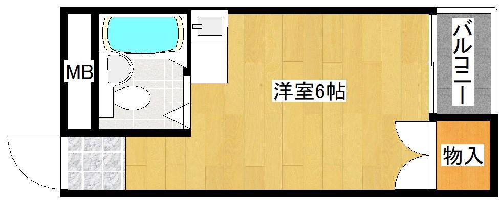 グランソシエ住之江(ワンルーム/3階)の間取り写真