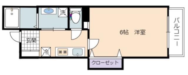 ERFOLG本通(1K/6階)の間取り写真