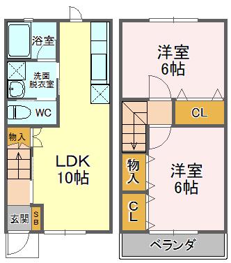 メゾン・エトワール(2LDK/1階)の間取り写真
