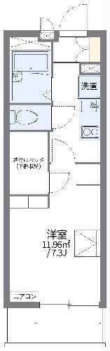 レオパレスアミティエ(1K/3階)の間取り写真