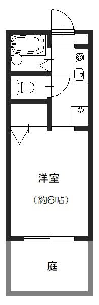 エステートノブ(1K/1階)の間取り写真