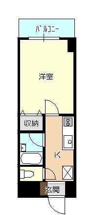 オルザス新潟(1K/7階)の間取り写真