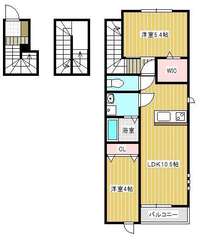 ILIMA明石南(2LDK/3階)の間取り写真
