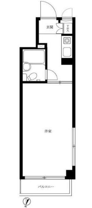 グローリア平河町(1K/5階)の間取り写真
