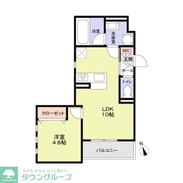 さいたま市見沼区東大宮5丁目計画(1LDK/1階)の間取り写真