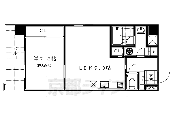 サルタル大和大路(1LDK/3階)の間取り写真
