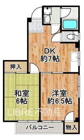 ハイツ卓(2DK/4階)の間取り写真