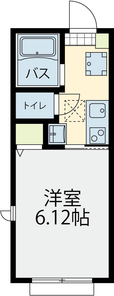デューベ経堂(1K/1階)の間取り写真